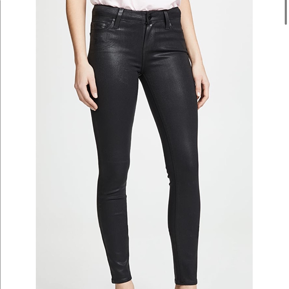Paige Verdugo Ultra Skinny Jeans - “wax” coated